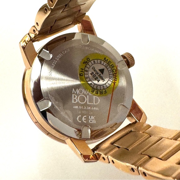 MOVADO BOLD Rose Gold-Tone Stainless Steel Ladies Watch - Picture 8 of 14